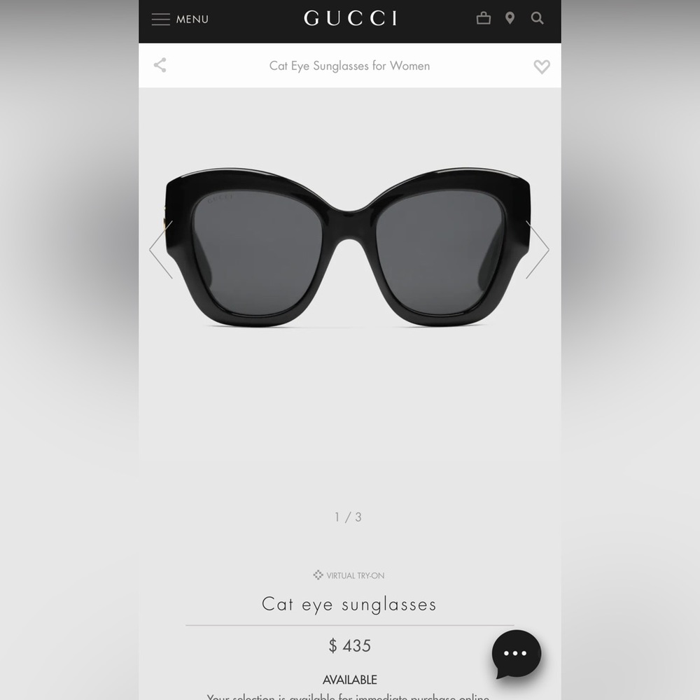 Gucci Cat Eye Sunglasses SOLD